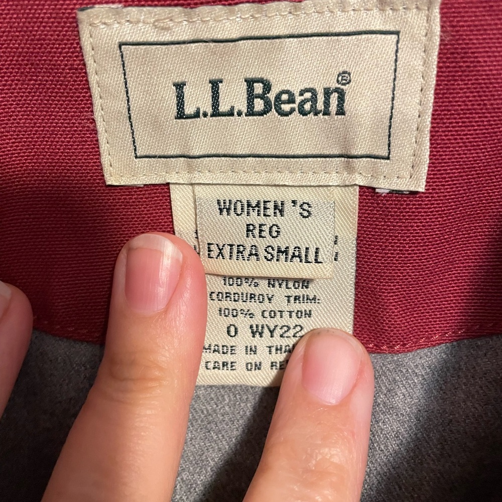 LL Bean Vintage Utility Jacket with Corduroy Collar - Picture 8 of 9